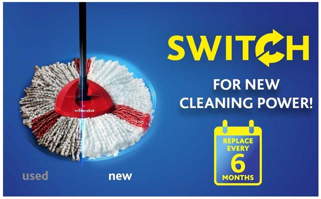Vileda Easy Wring and Clean Turbo 2-in-1 Microfibre Mop